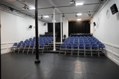 Studio from stage with working lights